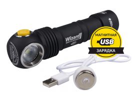 Налобный фонарь Armytek Wizard Pro v3 Magnet USB + 18650 3200 mAh / XHP50