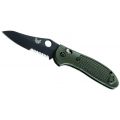 Нож Benchmade "Griptilian Mini", черный, зеленая рукоять 