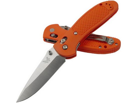 Нож Benchmade "Pardue Drop PT Griptilian" AXS Stud, оранжевый