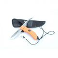 Нож нескладной Ganzo G802-OR с двойным лезвием оранжевый