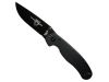 Нож Ontario RAT II Folder - черный клинок, прямая РК, черная рукоять, 7,6 см клинок #