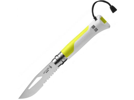 Нож Opinel №8 Outdoor, белый, желтый