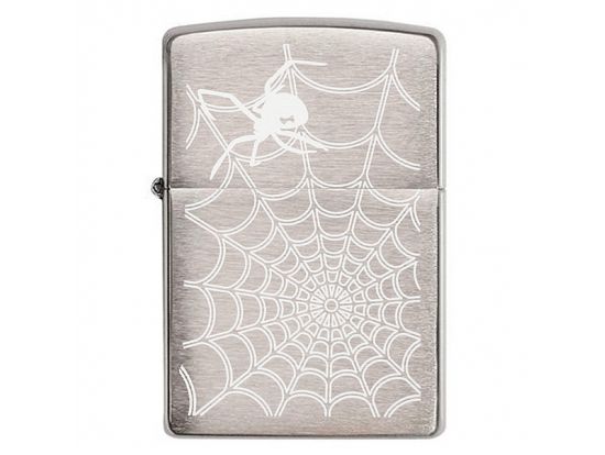 Зажигалка бензиновая Zippo ZIPPO 200 Spider Web Black Widow