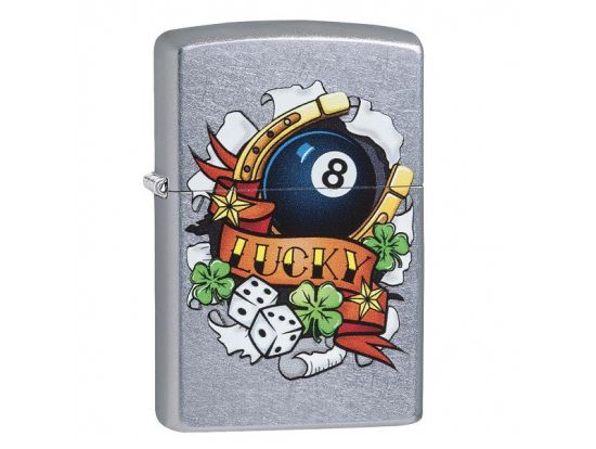 Зажигалка бензиновая Zippo 207 Luck Tattoo