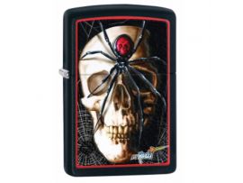 Зажигалка бензиновая Zippo Mazzi Skull & Spider