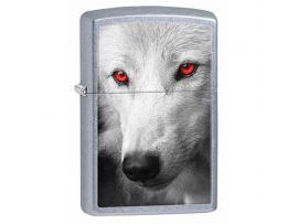 Зажигалка бензиновая Zippo Wolf With Red Eyes