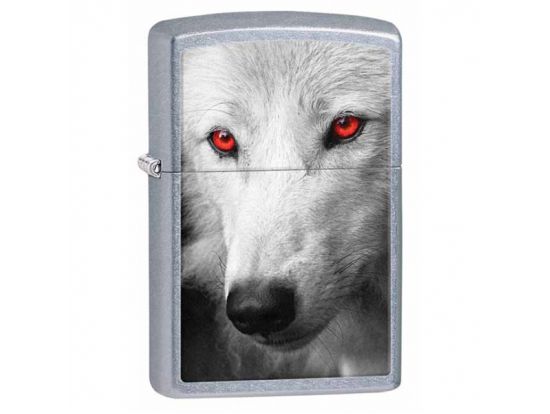 Зажигалка бензиновая Zippo Wolf With Red Eyes