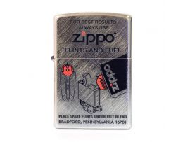 Зажигалка бензиновая Zippo 28182 flints and fuel