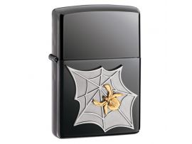 Зажигалка бензиновая Zippo BLACK ICE GOLDEN WEB Зажигалка бензиновая Zippo BLACK ICE GOLDEN WEB