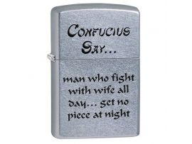Зажигалка бензиновая Zippo 207 CONFUCIUS SAY WIFE NI Зажигалка бензиновая Zippo 207 CONFUCIUS SAY WIFE NI