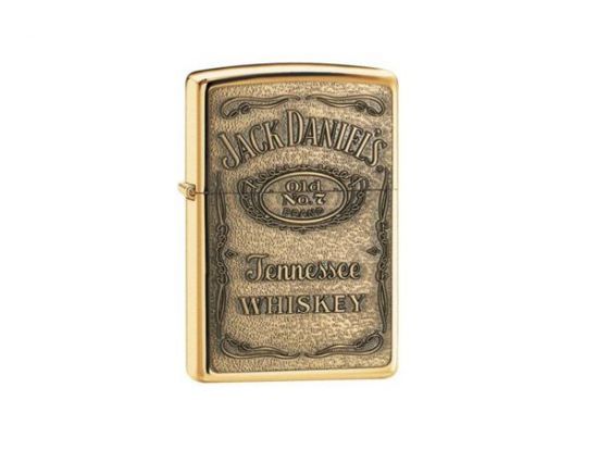 Зажигалка бензиновая Zippo JACK DANIEL`S - BRASS EMBLEM