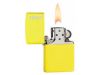 Зажигалка бензиновая Zippo Reg Neon Yellow Lighter logo