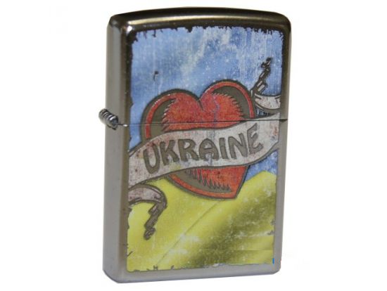 Зажигалка бензиновая Zippo UKRAINE LOVE