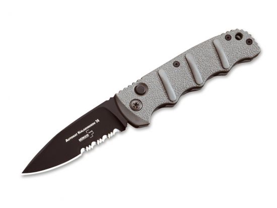 Нож Boker Plus AKS-74 Black Blade, полусеррейтор