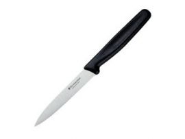 Кухонный нож Victorinox Paring  10 см волн. с черн. ручкой