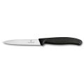 Кухонный нож Victorinox SwissClassic Paring 10 см волн. с черн. ручкой