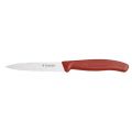 Кухонный нож Victorinox SwissClassic Paring 10 см волн. с красн. ручкой