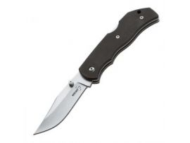 Нож Boker Plus "Optima Black", скл., Кл. 9см, сменные клинки, кож. чехол #