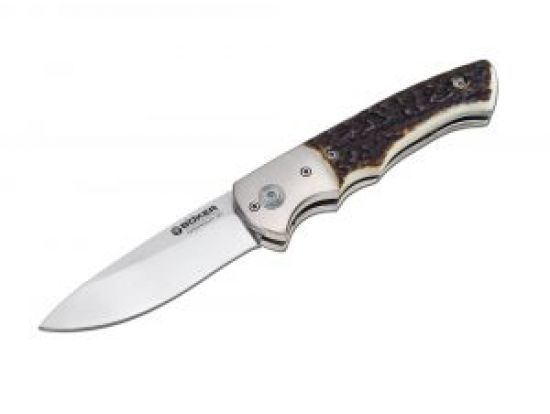 Нож Boker Titan Hunter Stag Клинок 8.4 см. Скл.