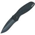 Нож KAI Kershaw Black Blur (Sandvik 14C28N, черное покрытие, подпружинен)