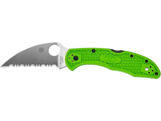 Нож Spyderco Salt 2 Wharncliffe LC200N green серрейтор