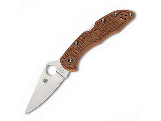 Нож Spyderco Delica 4, коричневый