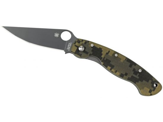 Нож Spyderco Military Black Blade, камуфляж