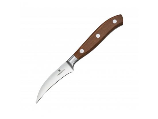 Кухонный нож Victorinox формовочный для детализации сервировки Grand Maitre Wood Shaping Knife, изогнутое лезвие 8 см, подарочный