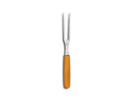 Кухонная вилка Victorinox Fibrox 15 см с оранж. ручкой (блистер)