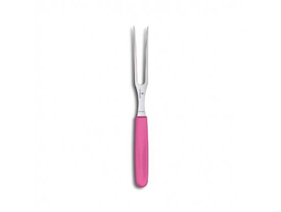 Кухонная вилка Victorinox Fibrox 15 см с роз. ручкой (блистер)