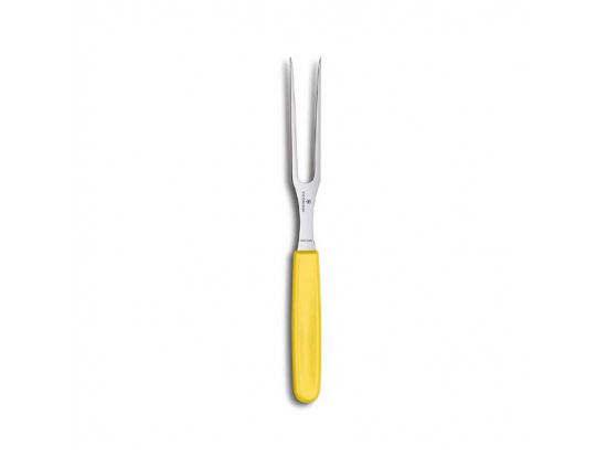 Кухонная вилка Victorinox Fibrox 15 см с желт. ручкой (блистер)