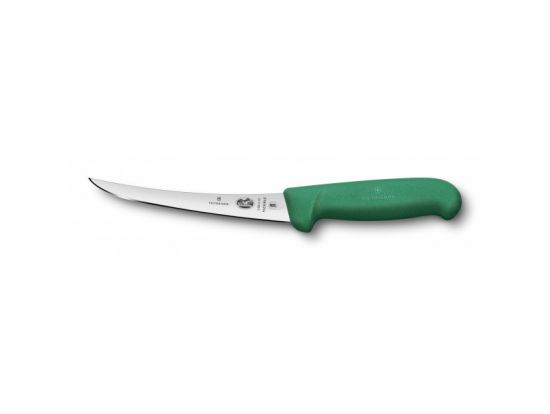 Кухонный нож Victorinox Fibrox Boning 15 см обвалочный Flex с зел. ручкой
