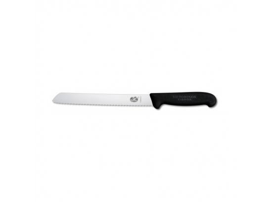 Кухонный нож Victorinox Fibrox Bread 21 см волн. для хлеба с черн. ручкой