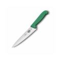 Кухонный нож Victorinox Fibrox Carving 15 см с зел. ручкой