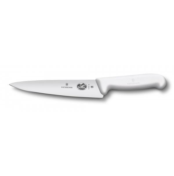 Кухонный нож Victorinox Fibrox Carving 19 см с бел. ручкой