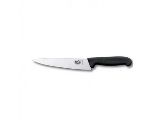 Кухонный нож Victorinox Fibrox Carving 19 см с черн. ручкой