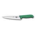 Кухонный нож Victorinox Fibrox Carving 19 см с зел. ручкой
