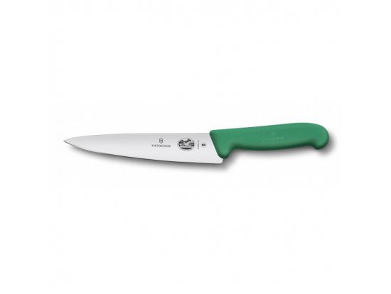 Кухонный нож Victorinox Fibrox Carving 19 см с зел. ручкой