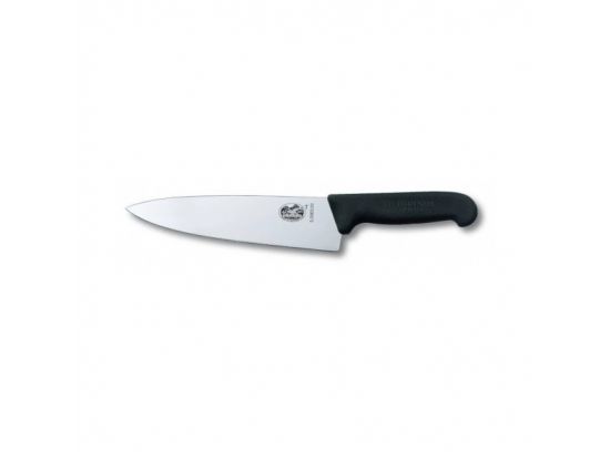 Кухонный нож Victorinox Fibrox Carving 20 см широк. с черн. ручкой