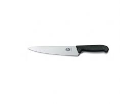 Кухонный нож Victorinox Fibrox Carving 22 см волн. с черн. ручкой