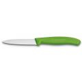 Кухонный нож Victorinox SwissClassic Paring 8 см волн. с зел. ручкой