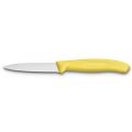 Кухонный нож Victorinox SwissClassic Paring 8 см волн. с желт. ручкой