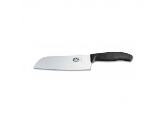 Кухонный нож Victorinox SwissClassic Santoku 17 см с черн. ручкой (блистер)