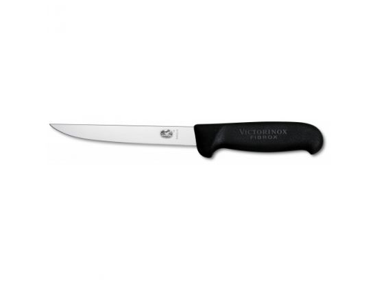 Кухонный нож Victorinox Fibrox Boning, 12 см, узкий обвалочный, черный