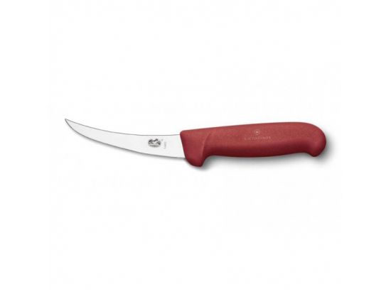 Кухонный нож Victorinox Fibrox Boning 12 см узкий обвалочный с красной ручкой