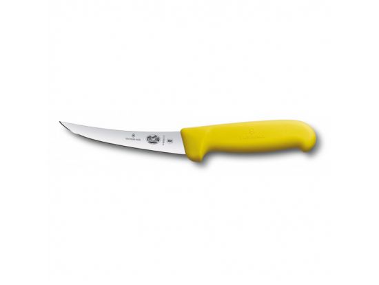 Кухонный нож Victorinox Fibrox Boning 12 см узкий обвалочный с желтой ручкой
