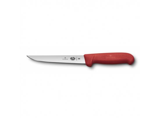 Кухонный нож Victorinox Fibrox Boning 15 см обвалочный с красной ручкой