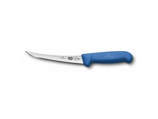 Кухонный нож Victorinox Fibrox Boning Flex 15 см узкий обвалочный с синей ручкой