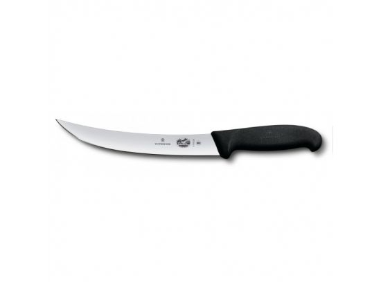 Кухонный нож Victorinox Fibrox Breaking 20 см узкий с черной ручкой