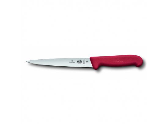 Кухонный нож Victorinox Fibrox Filleting Flex 18 см филейный с красн. ручкой